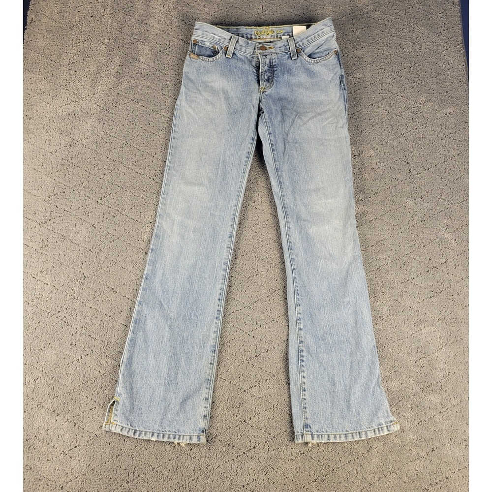 Vintage Cruel Girl Jeans Womens 1 Blue Bootcut Button Fly Light Wash Low Rise